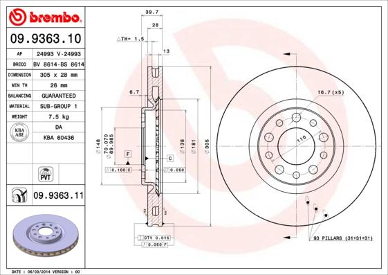 AP 24993 V - Гальмівний диск avtolavka.club