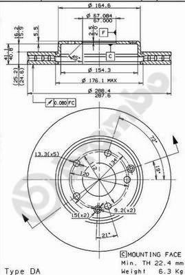 AP 24903 - Гальмівний диск avtolavka.club