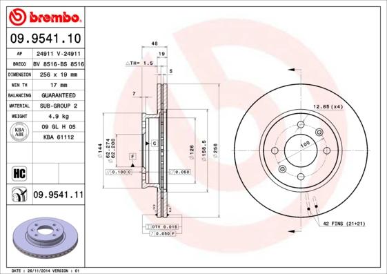 AP 24911 V - Гальмівний диск avtolavka.club