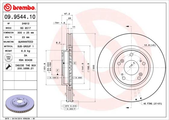 AP 24912 V - Гальмівний диск avtolavka.club