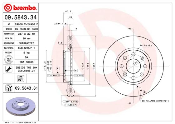 AP 24980 E - Гальмівний диск avtolavka.club