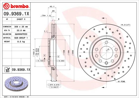 AP 24927 X - Гальмівний диск avtolavka.club