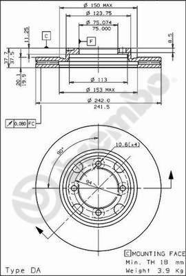 AP 24405 - Гальмівний диск avtolavka.club