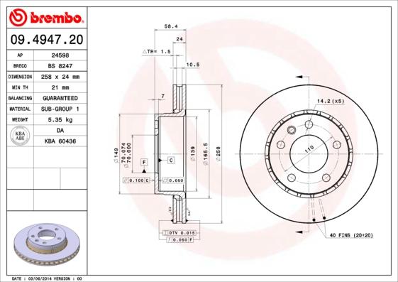 AP 24598 - Гальмівний диск avtolavka.club