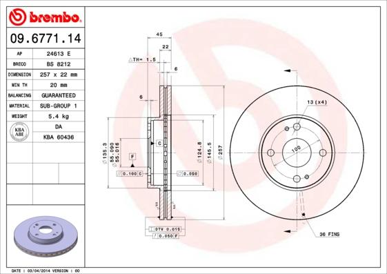 AP 24613 E - Гальмівний диск avtolavka.club