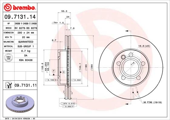 AP 24689 E - Гальмівний диск avtolavka.club