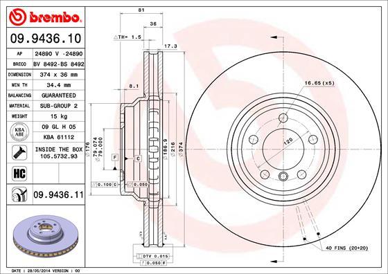 AP 24890 V - Гальмівний диск avtolavka.club