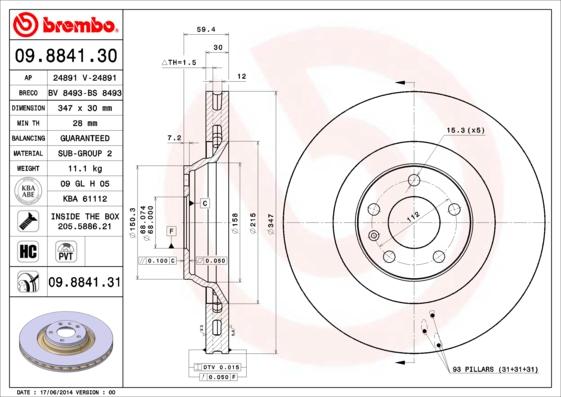 AP 24891 V - Гальмівний диск avtolavka.club