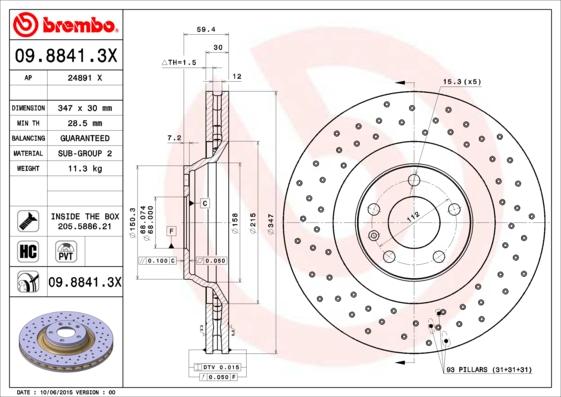 AP 24891 X - Гальмівний диск avtolavka.club