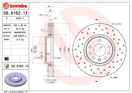 AP 24844 X - Гальмівний диск avtolavka.club