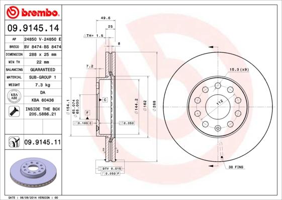 AP 24850 E - Гальмівний диск avtolavka.club