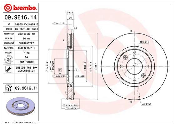 AP 24865 E - Гальмівний диск avtolavka.club