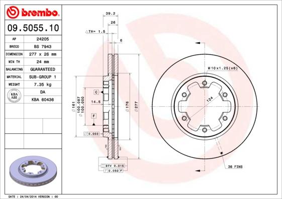 AP 24205 - Гальмівний диск avtolavka.club