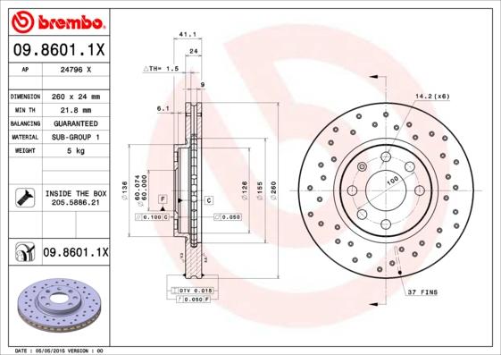 AP 24796 X - Гальмівний диск avtolavka.club