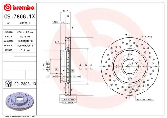 AP 24760 X - Гальмівний диск avtolavka.club