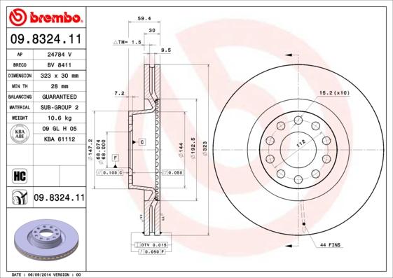 AP 24784 V - Гальмівний диск avtolavka.club