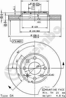 AP 24738 V - Гальмівний диск avtolavka.club