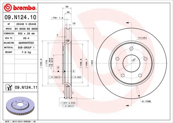 AP 25448 V - Гальмівний диск avtolavka.club