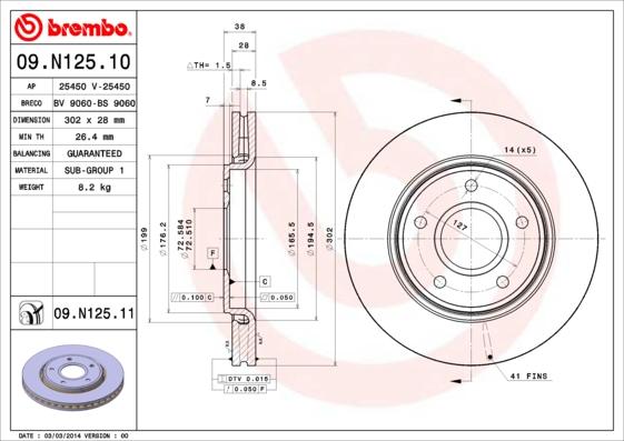 AP 25450 V - Гальмівний диск avtolavka.club