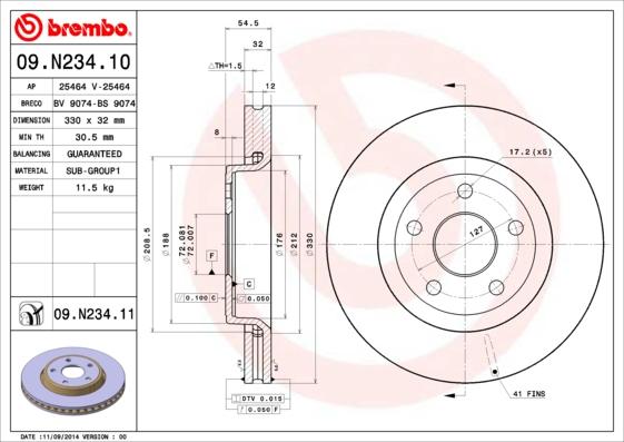 AP 25464 V - Гальмівний диск avtolavka.club