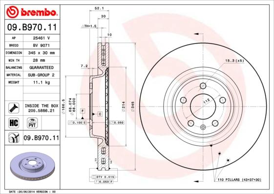 AP 25461 V - Гальмівний диск avtolavka.club