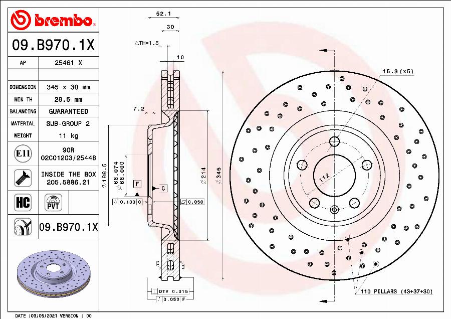 AP 25461 X - Гальмівний диск avtolavka.club