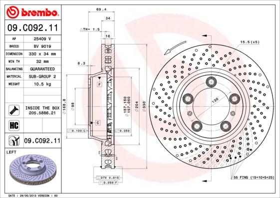 AP 25409 V - Гальмівний диск avtolavka.club