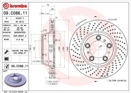 AP 25403 V - Гальмівний диск avtolavka.club