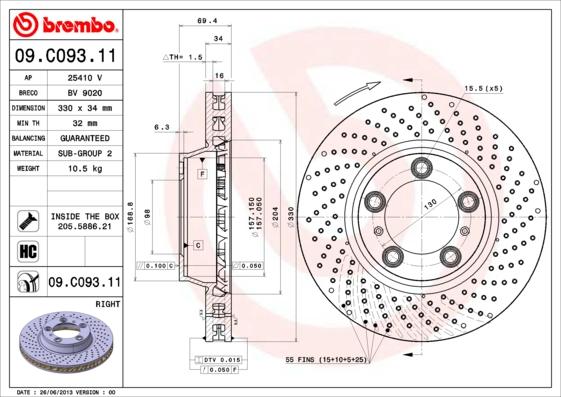 AP 25410 V - Гальмівний диск avtolavka.club