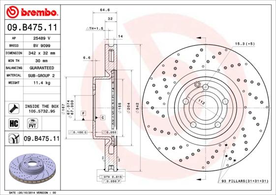 AP 25489 V - Гальмівний диск avtolavka.club