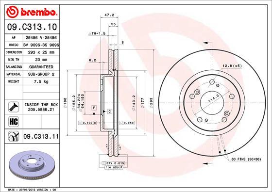 AP 25486 V - Гальмівний диск avtolavka.club