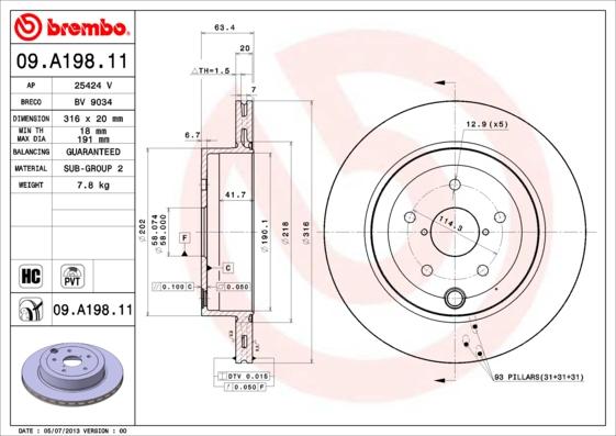 AP 25424 V - Гальмівний диск avtolavka.club