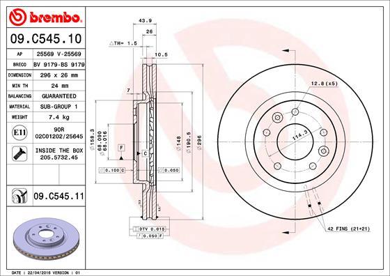 AP 25569 V - Гальмівний диск avtolavka.club