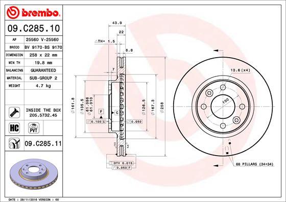 AP 25560 V - Гальмівний диск avtolavka.club