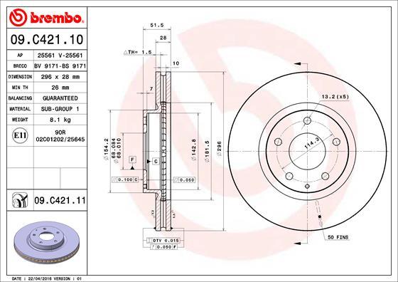 AP 25561 V - Гальмівний диск avtolavka.club