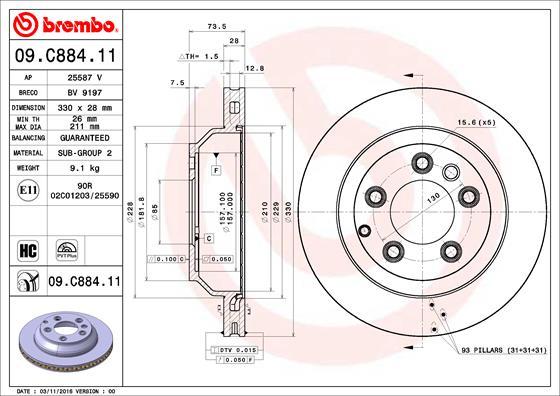 AP 25587 V - Гальмівний диск avtolavka.club