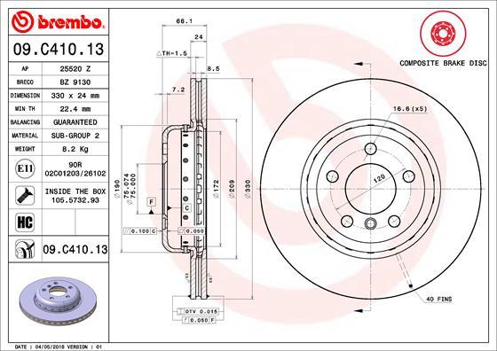 AP 25520 Z - Гальмівний диск avtolavka.club