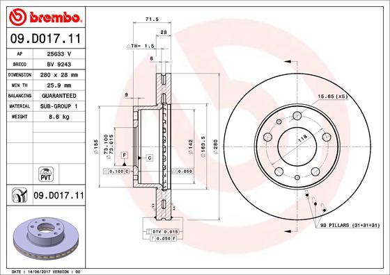 AP 25633 V - Гальмівний диск avtolavka.club