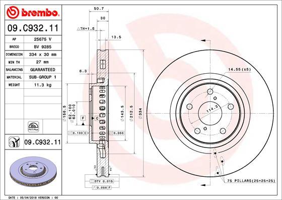 AP 25675 V - Гальмівний диск avtolavka.club