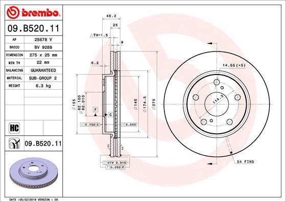 AP 25678 V - Гальмівний диск avtolavka.club