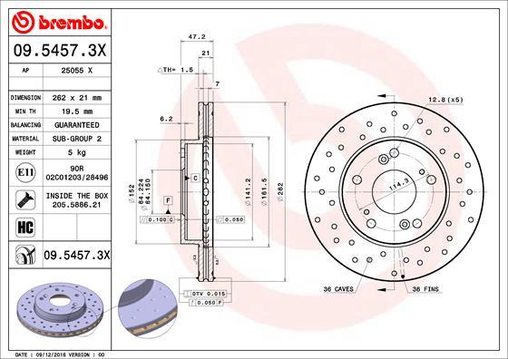 AP 25055 X - Гальмівний диск avtolavka.club