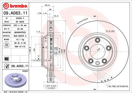 AP 25050 V - Гальмівний диск avtolavka.club