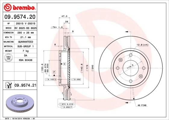 AP 25015 - Гальмівний диск avtolavka.club