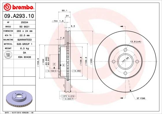 AP 25034 - Гальмівний диск avtolavka.club