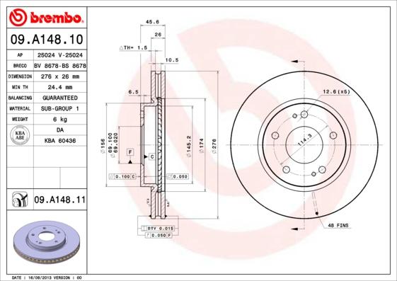 AP 25024 V - Гальмівний диск avtolavka.club