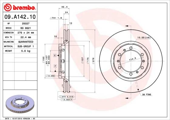 AP 25027 - Гальмівний диск avtolavka.club