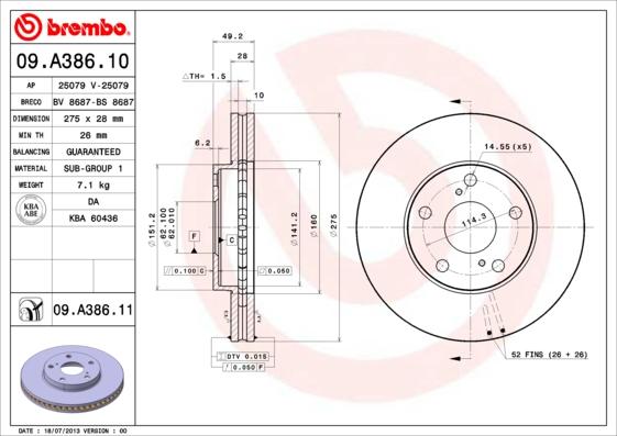 AP 25079 V - Гальмівний диск avtolavka.club