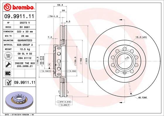 AP 25073 V - Гальмівний диск avtolavka.club