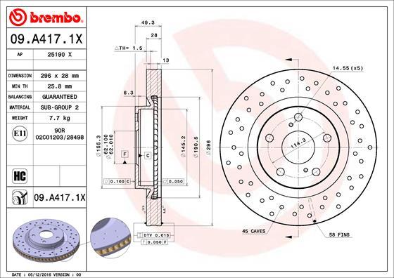 AP 25190 X - Гальмівний диск avtolavka.club