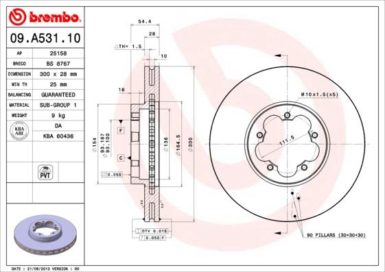 AP 25158 - Гальмівний диск avtolavka.club